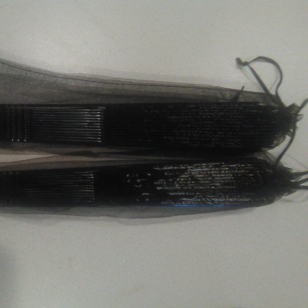 4 black & gold hand fans